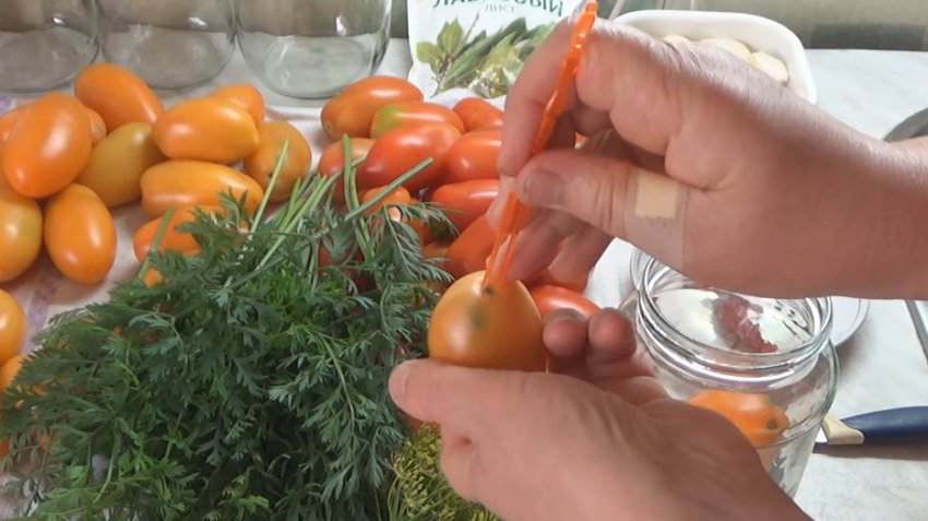 Проколювання томатів Проколювання томатів