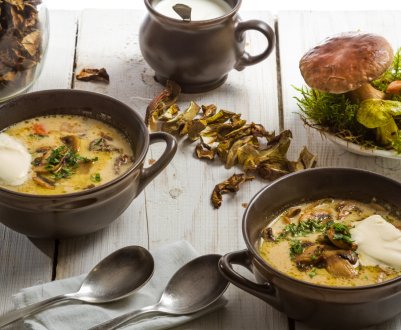 Страви із сушених білих грибів