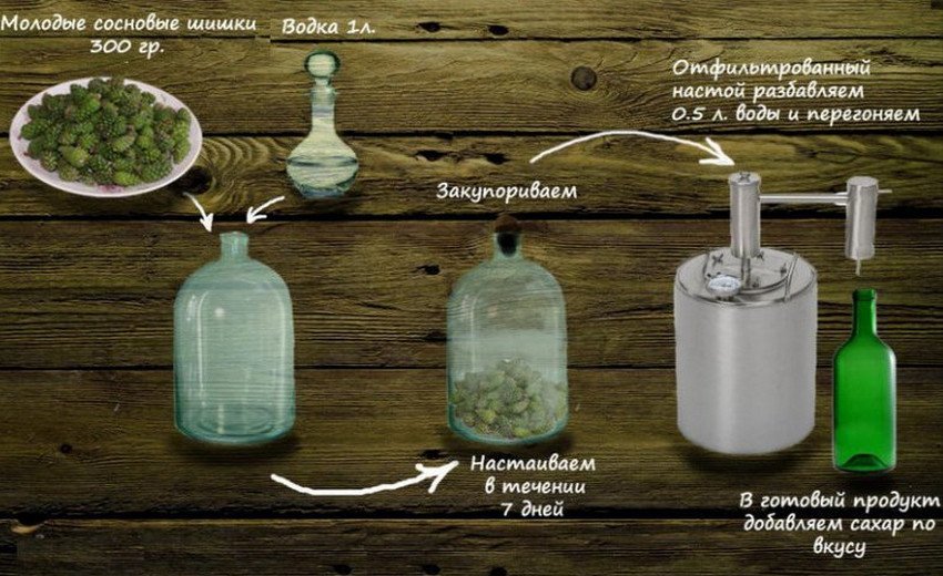 Настоянка на соснових шишках