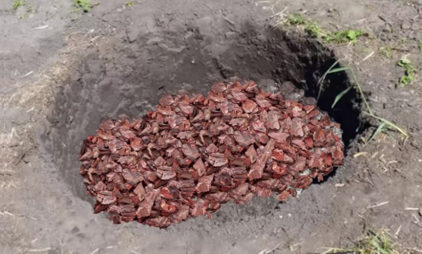 Яма для посадки з дренажем