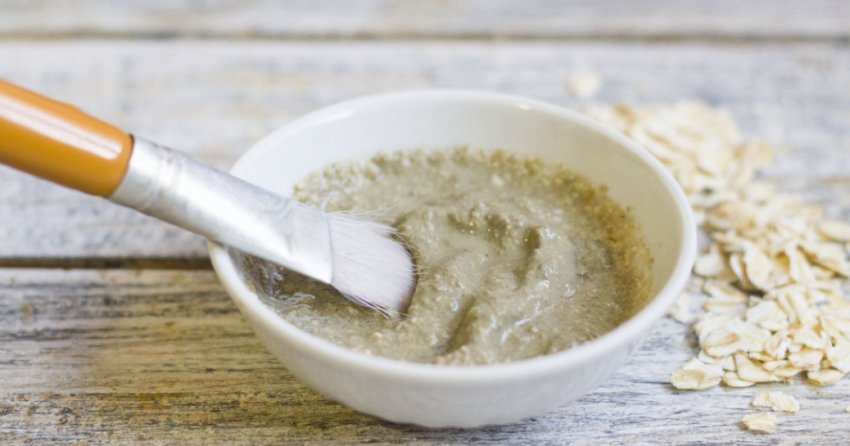 Маска з вівсяними пластівцями і сіллю