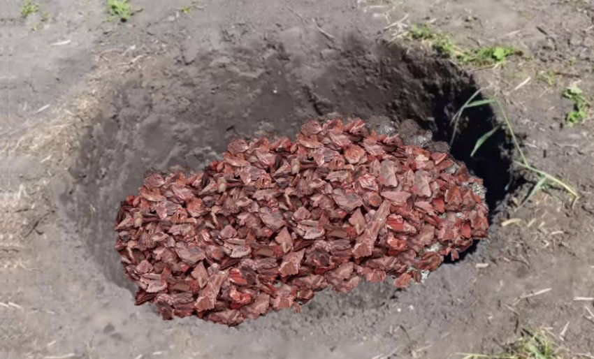 Посадкова яма з дренажем Посадкова яма з дренажем