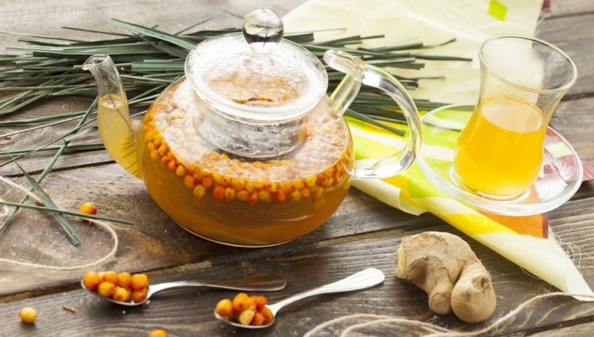 Облепиховый чай с имбирем Облепиховый чай с имбирем