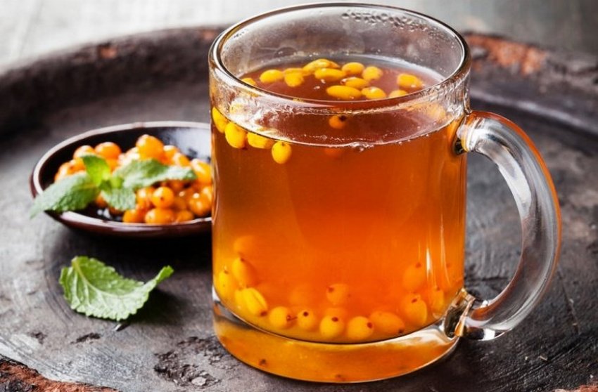 Облепиховый чай с мятой Облепиховый чай с мятой