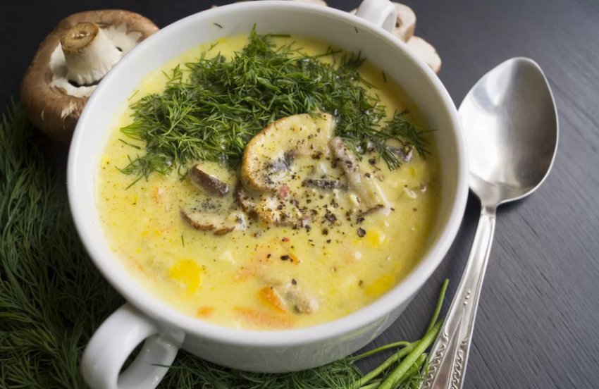 Сирний суп із грибами Сирний суп із грибами