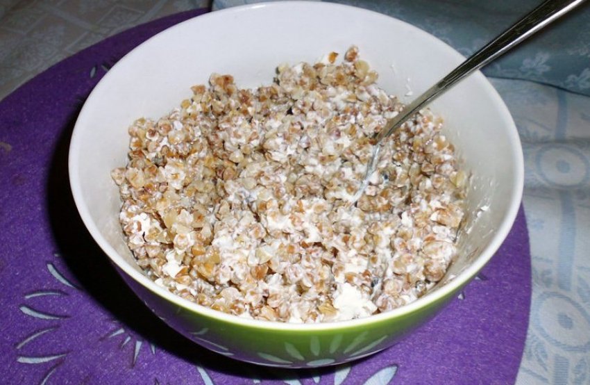 Сира гречка з кефіром