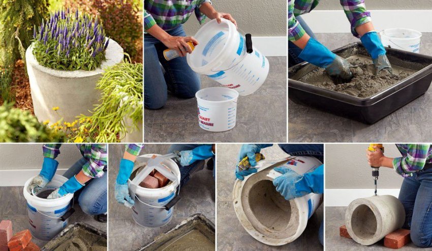 Горщок для вуличного вазона з бетону