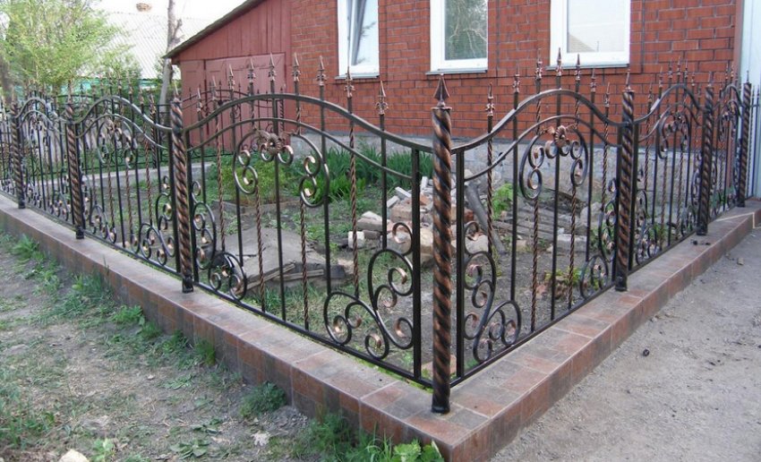 Кованый забор для палисадника