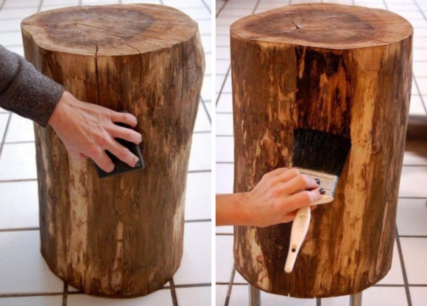 Виготовлення столика з пенька