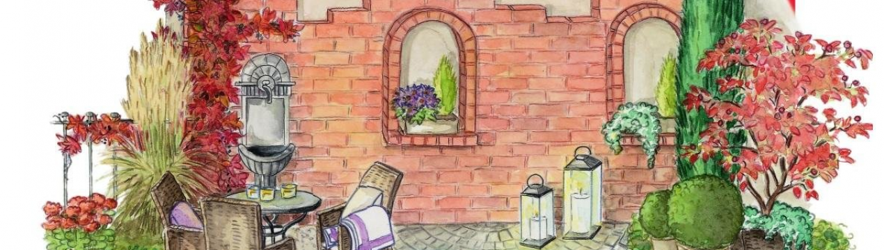 Використання старої цегли в ландшафтному дизайні