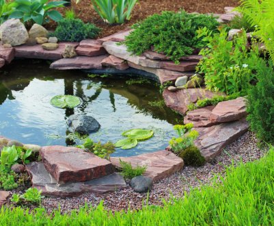 Виготовлення ставка з бетону на дачі