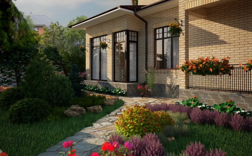 Ландшафтний дизайн навколо котеджу