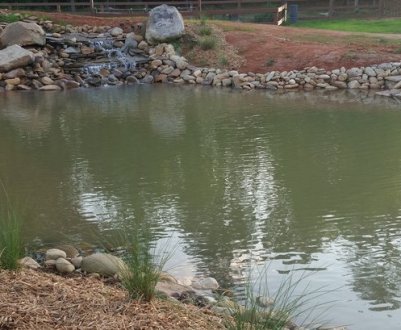 Створення ставка з ґрунтових вод при їх високому рівні