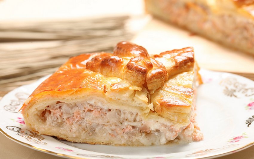 Пиріг із горбушею та капустою Пиріг із горбушею та капустою