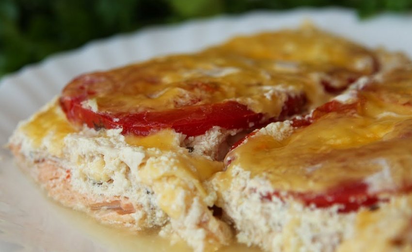 Пиріг із горбушею та помідорами Пиріг із горбушею та помідорами