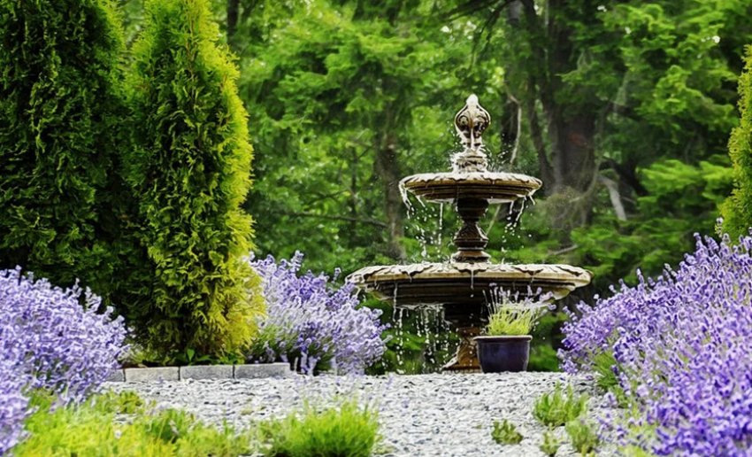 Фонтан в ландшафтному дизайні Фонтан в ландшафтному дизайні