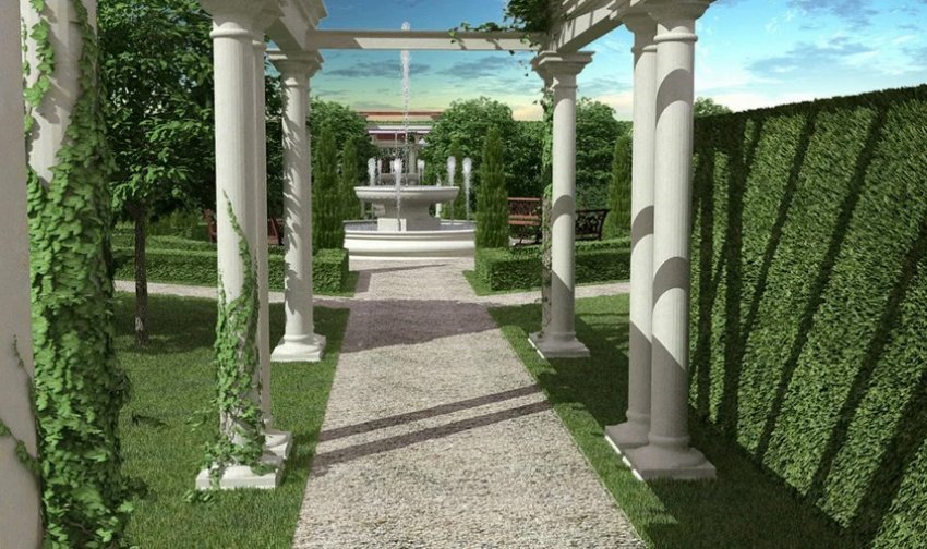 Античні колони в ландшафтному дизайні Античні колони в ландшафтному дизайні