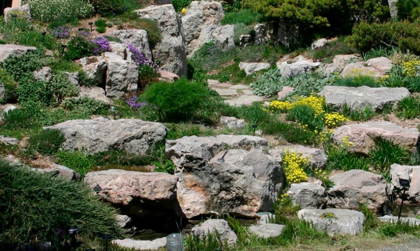 Альпінарій у формі скелі Альпінарій у формі скелі