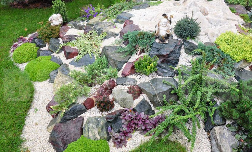 Альпінарій у формі осипу Альпінарій у формі осипу