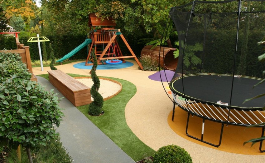 Дитячий майданчик в ландшафтному дизайні