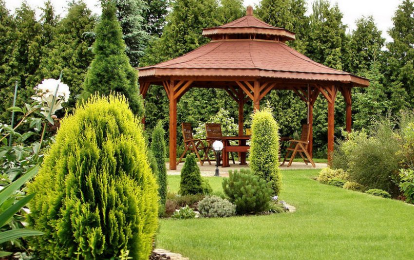 Споруда для бесід у ландшафтному дизайні