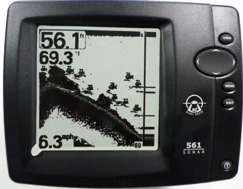Чорно-білий дисплей ехолота Чорно-білий дисплей ехолота