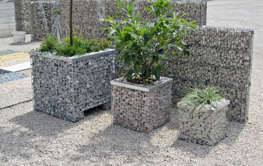 Габіоны для декора участка