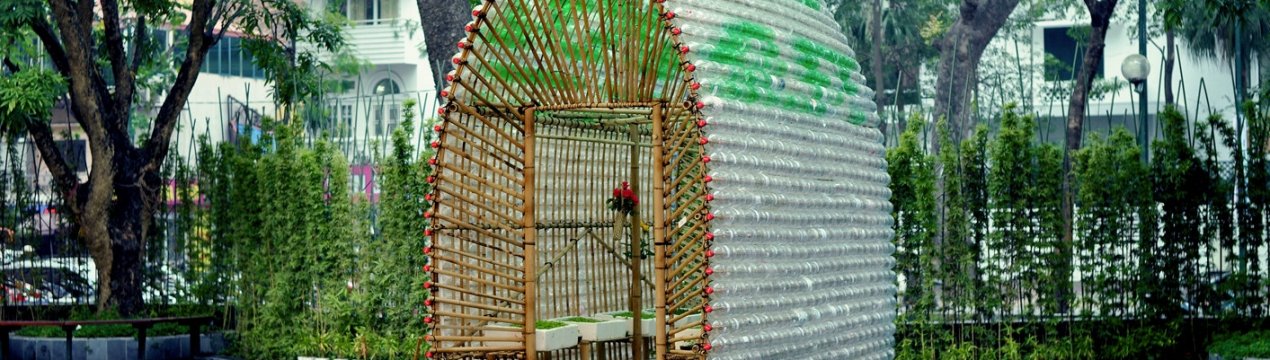 Як побудувати альтанку з пластикових або скляних пляшок