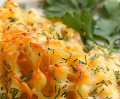 Як приготувати горбушу під сиром