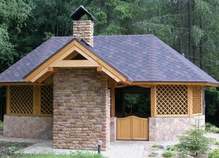 Комбінована бесідка Комбінована бесідка