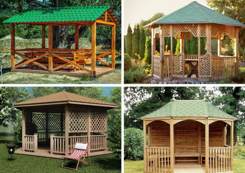 Види дерев'яних бесідок