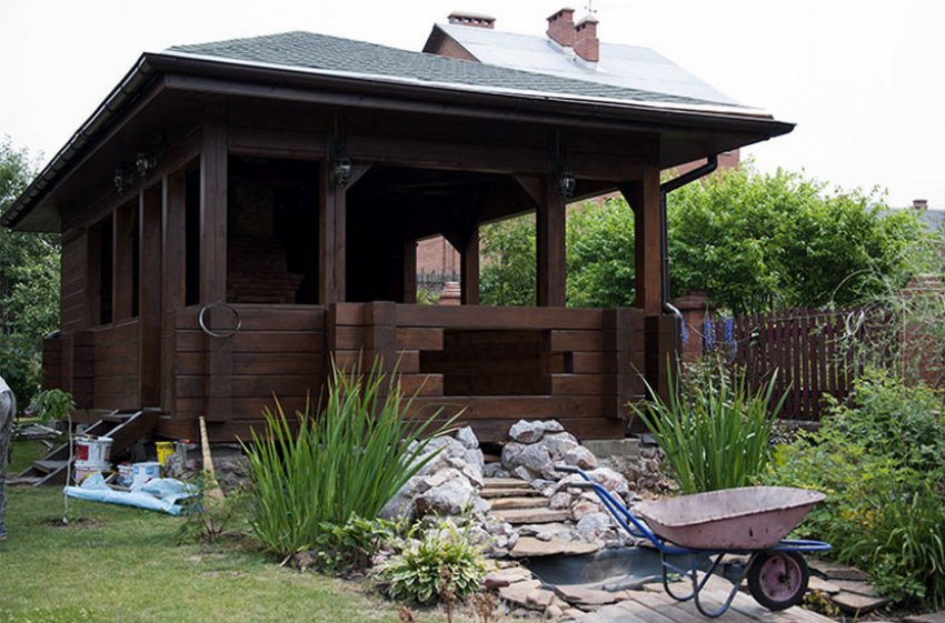 Бесідка з профільованого бруса