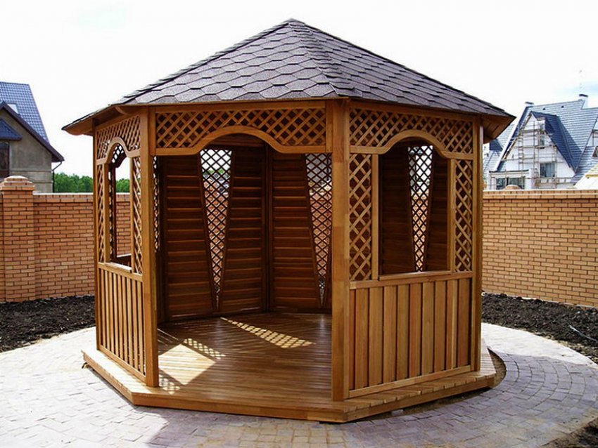 Бесідка з шпунтованої дошки