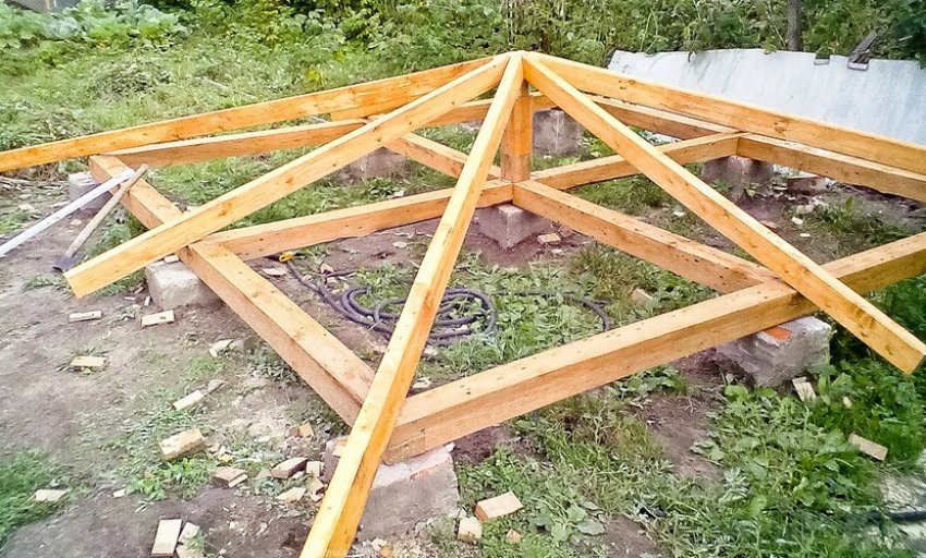 Каркас даху бесідки Каркас даху бесідки