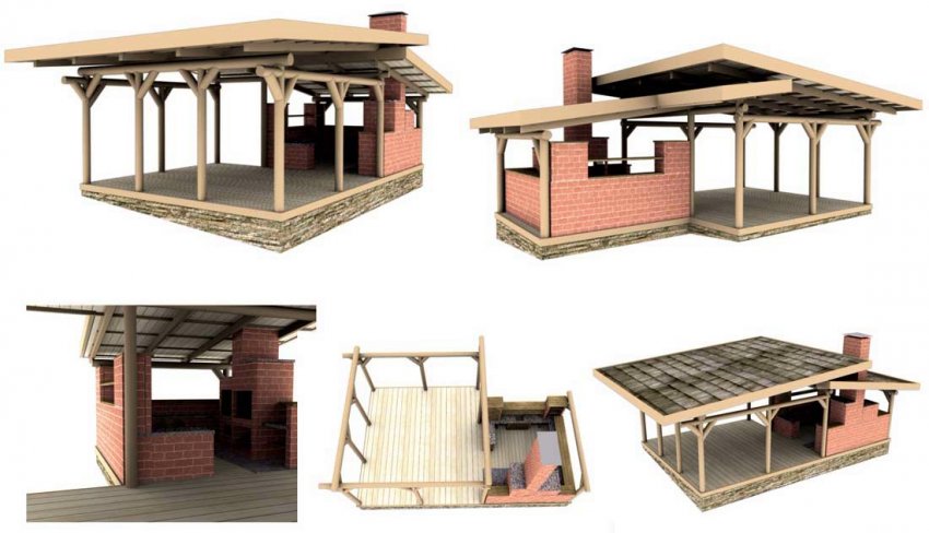 Бесідка шале з пічним комплексом Бесідка шале з пічним комплексом