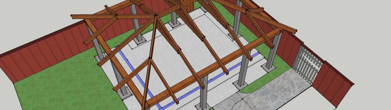 Як зробити чотирихскатну дах для бесідки