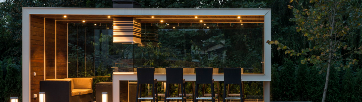 Правила оформлення бесідки в стилі хай-тек