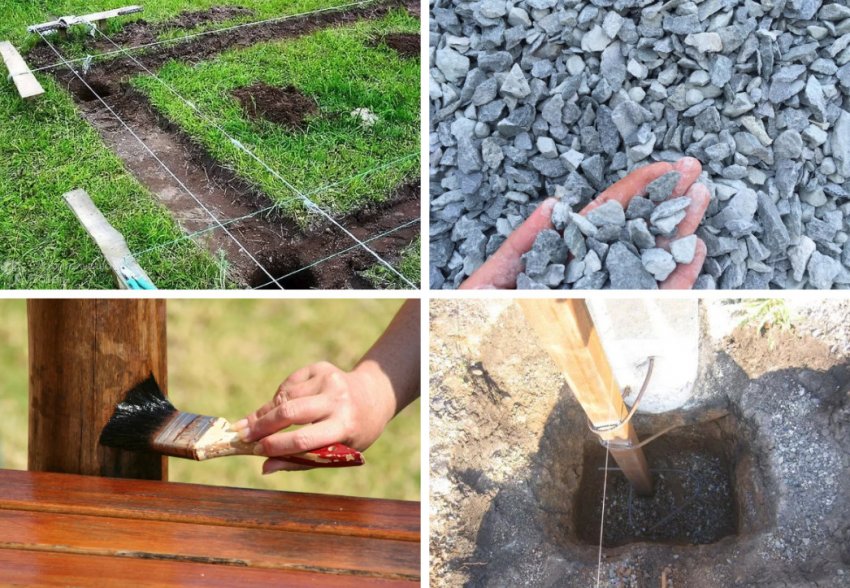 Закладка фундаменту для альтанки Закладка фундаменту для альтанки