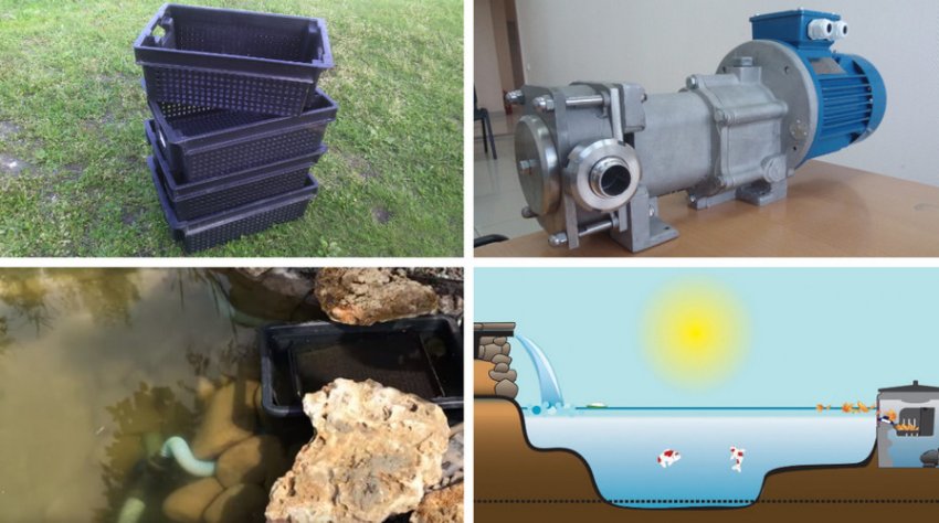 Чищення пруда скімером