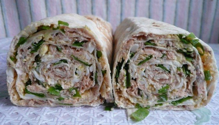 Рулет із лаваша з горбушею Рулет із лаваша з горбушею