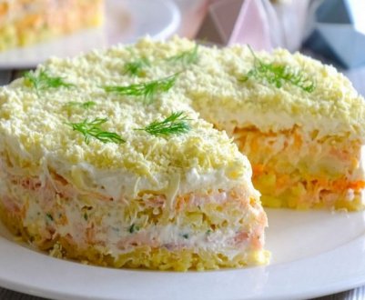 Як приготувати салат "Мімоза" з горбушею