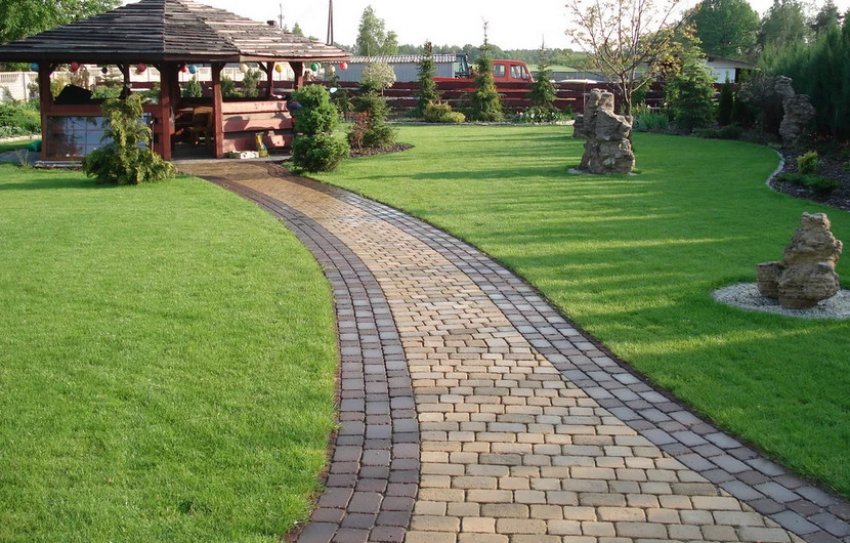 Ущільнення країв доріжки без бордюрів Ущільнення країв доріжки без бордюрів