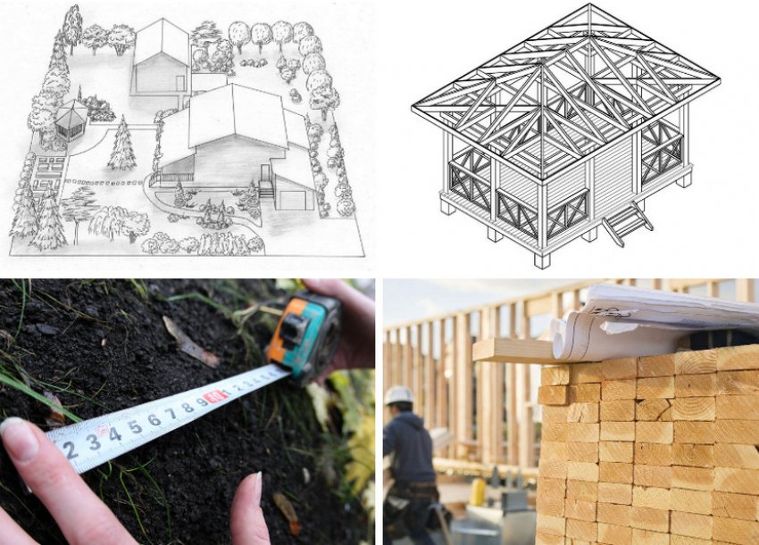 Креслення та вимірювання альтанки