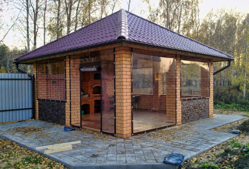 Бесідка з кирпича