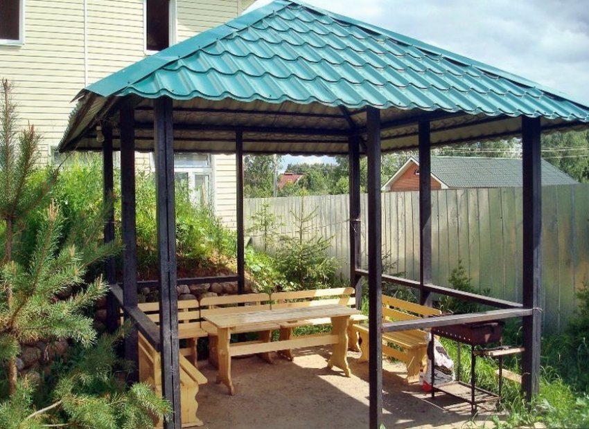 Альтанка з профнастилу