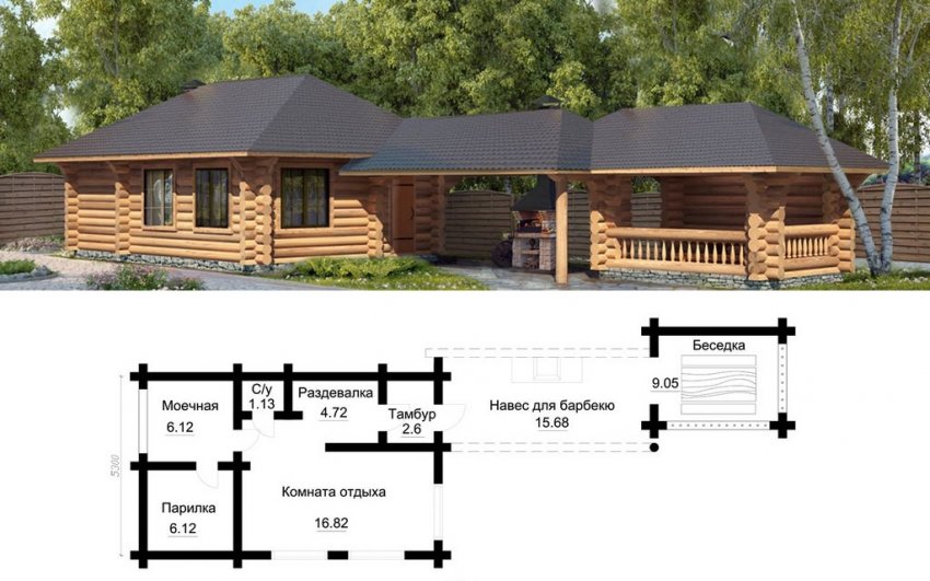 Планування альтанки з банею