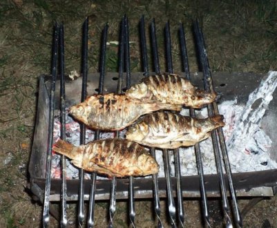 Як смачно приготувати карася на мангалі