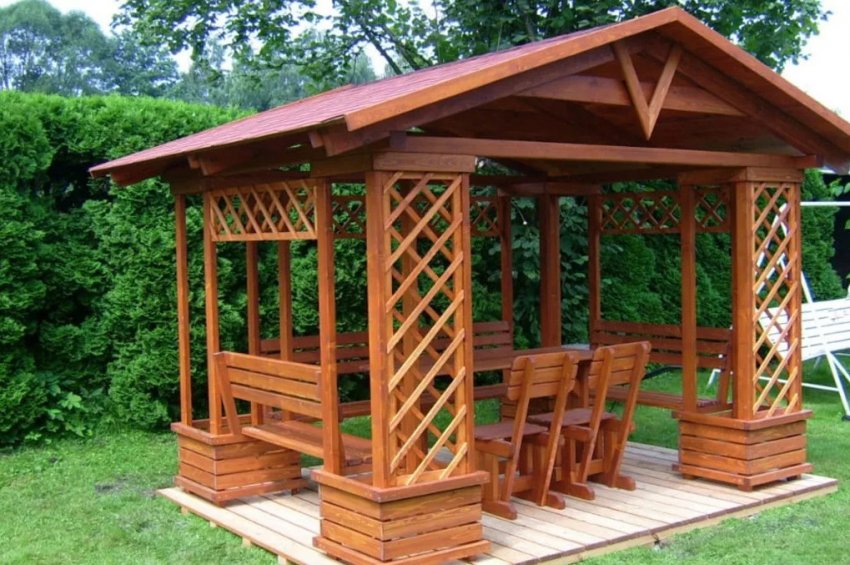 Бесідка з дерева Бесідка з дерева