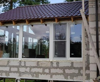 Як пристосувати до будинку веранду з пінопласту чи газобетону