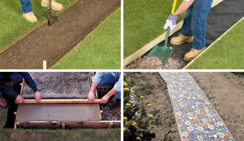 Доріжка з кришок від пляшок